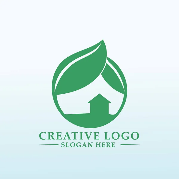 New Green House Needs Logo — Stock Vector