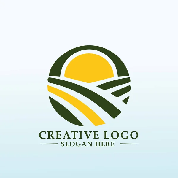Diseñar Futuro Logotipo Los Alimentos Frescos Cultivados Localmente — Vector de stock