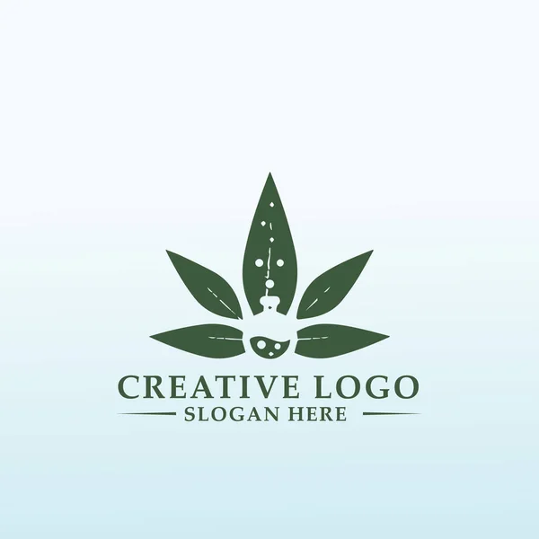 Логотип Вертикально Интегрированной Компании Производству Конопли Мирового Класса — стоковый вектор