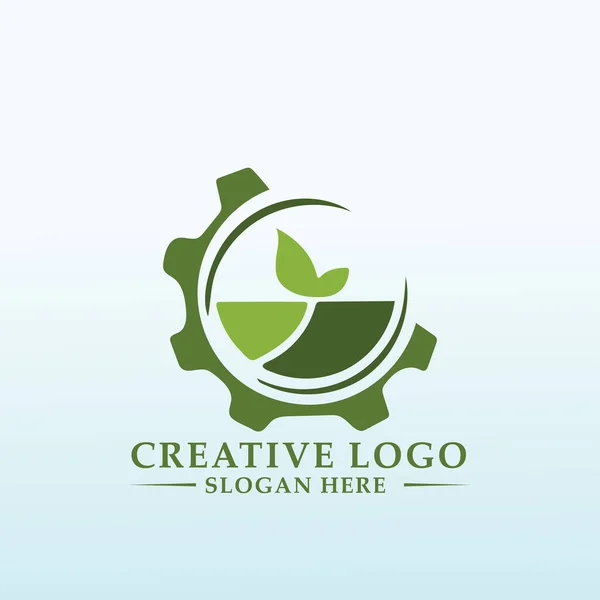 Yüksek Kaliteli Tarım Ekipmanı Logosu Tasarımı — Stok Vektör