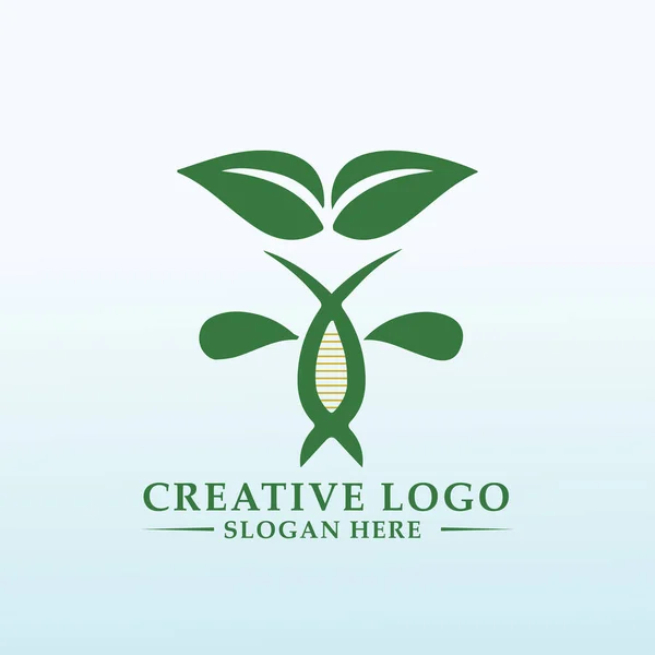 大麻成長会社のロゴデザイン — ストックベクタ