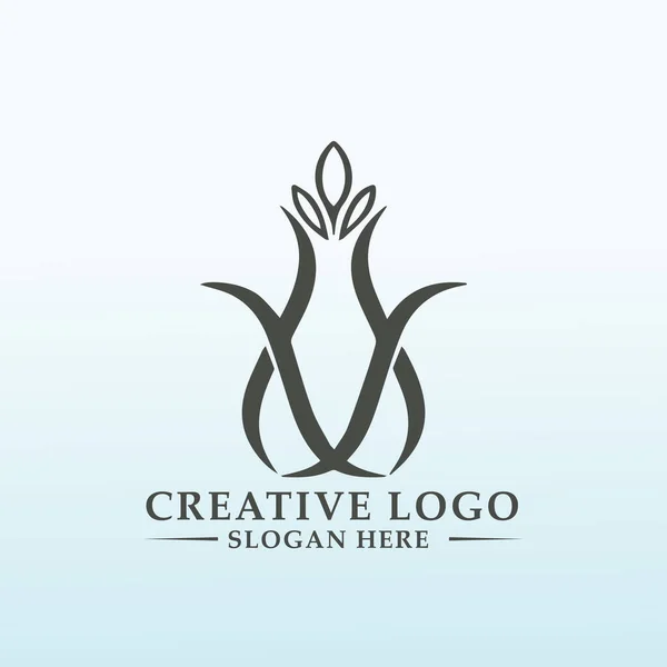 Cannabis Grow Company Logo Design — Stock Vector