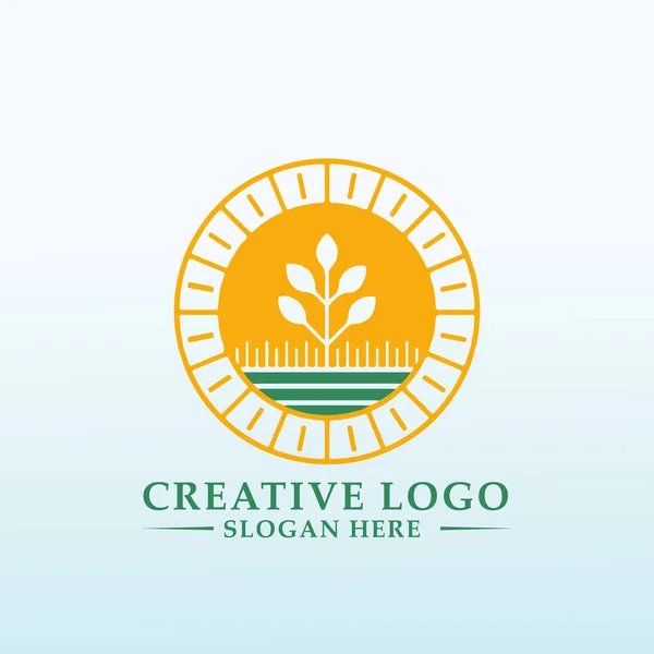 Logo Pro Zahájení Pomoci Zemědělcům Prostřednictvím Odborných Znalostí Technologií — Stockový vektor