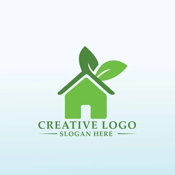Orgánica Micro Verde Sitio Web Tienda Quiere Logotipo Pegadizo Brillante — Vector de stock