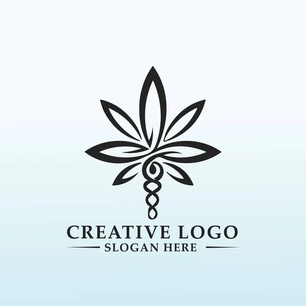 Vector Logo Voor Cannabis Farm — Stockvector