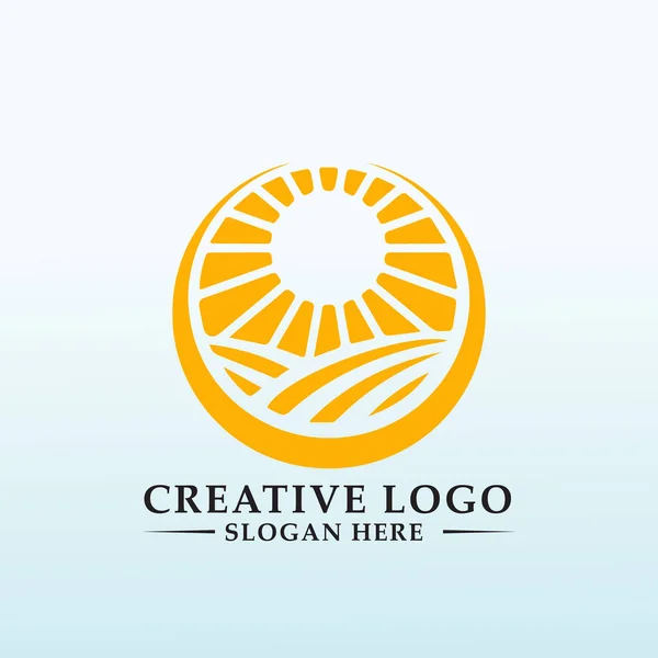 Logo Des Services Combinaison Personnalisés Public Cible Agriculteurs — Image vectorielle