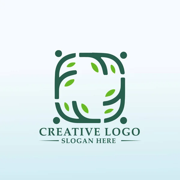 Desenhe Logotipo Vetor Para Fazendas —  Vetores de Stock