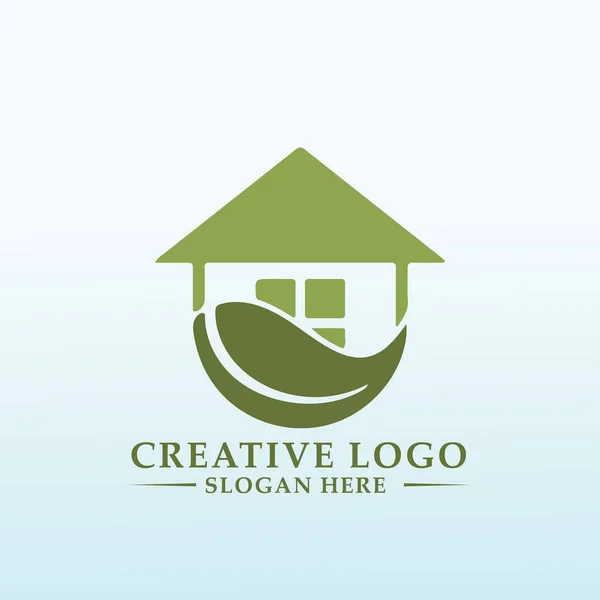 Stigande Natur Vektor Logotyp Design — Stock vektor