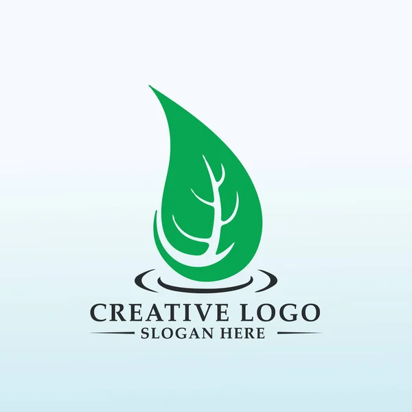 Stigande Natur Vektor Logotyp Design — Stock vektor
