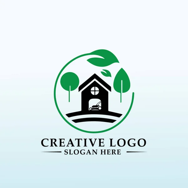Logo Konserwacji Zewnętrznej Dla Zupełnie Nowej Firmy — Wektor stockowy