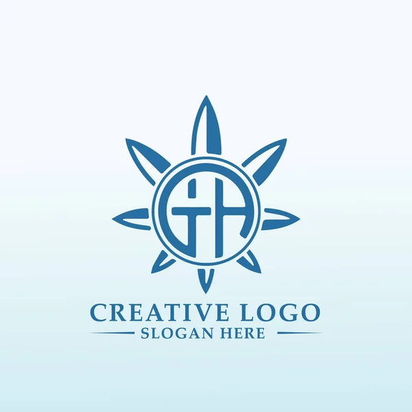 Empresas Indústria Cânhamo Design Logotipo — Vetor de Stock