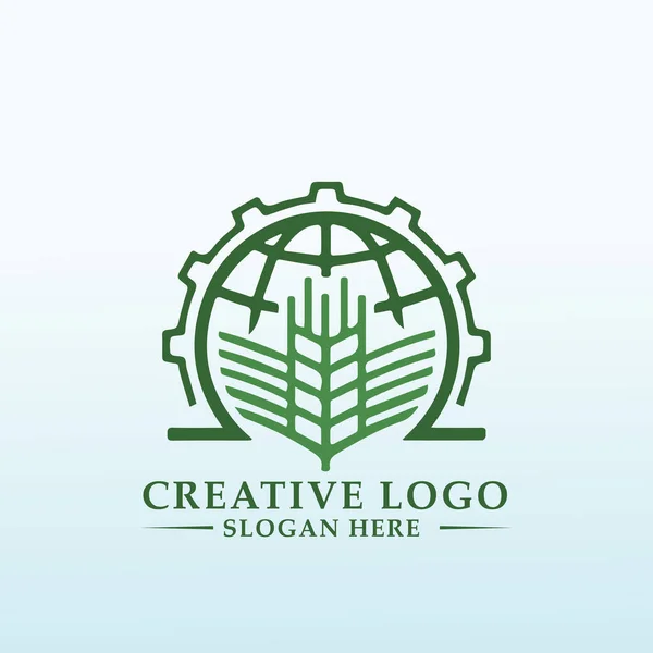 Logotipo Para Industria Agroindustrial Nivel Mundial — Archivo Imágenes Vectoriales