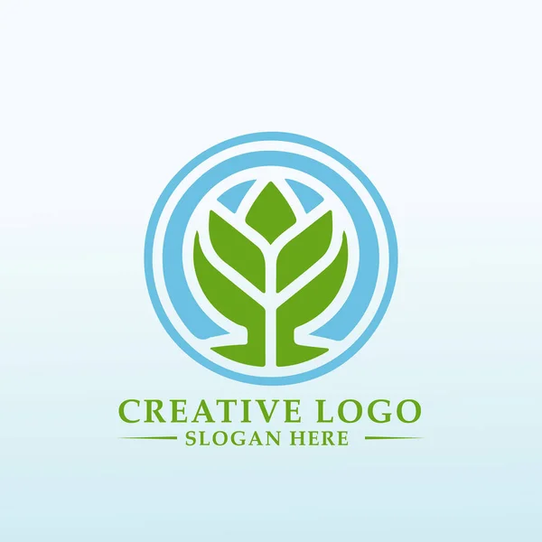 Logo Voor Agro Industrie Wereldwijd — Stockvector
