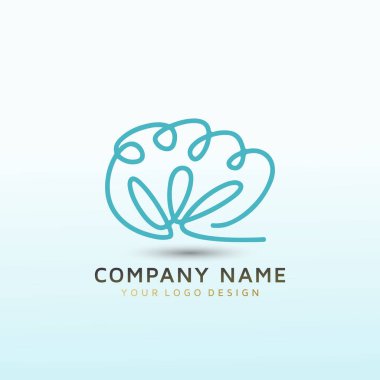 Zihin vektörü logo tasarımı fikri