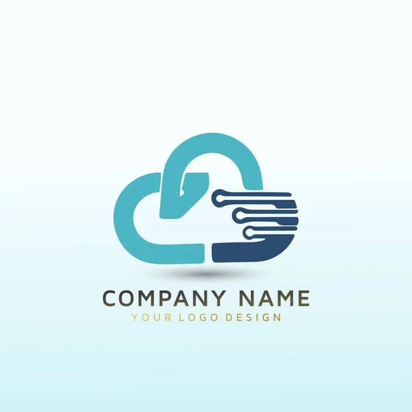 Cloud Konsulttjänst Vill Logotyp — Stock vektor