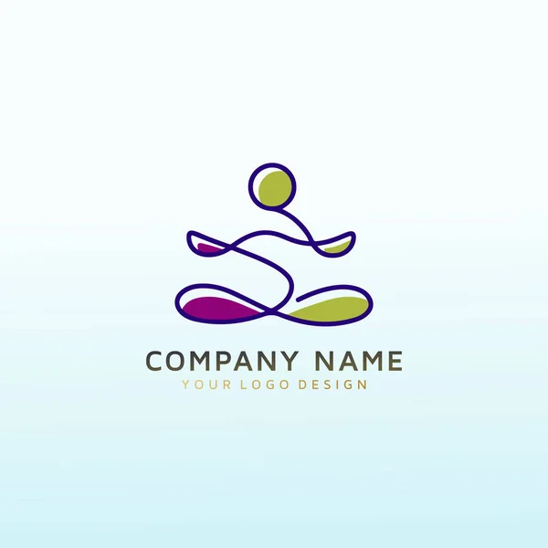 Yoga Studio Logotyp Idé Inspiration — Stock vektor