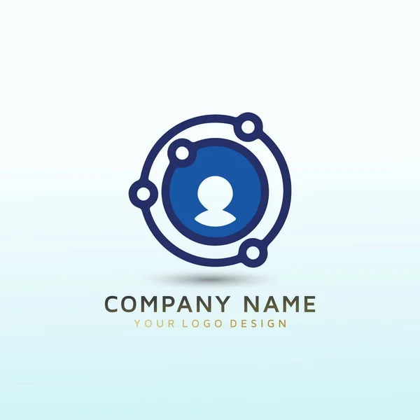 Logotipo Mínimo Moderno Para Atraer Los Agentes Inmobiliarios Redes Sociales — Vector de stock