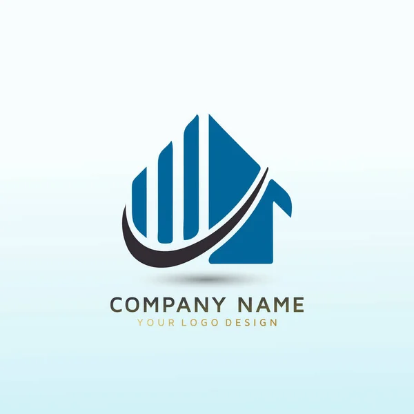 Projetar Logotipo Para Uma Empresa Investimento Imobiliário Carta —  Vetores de Stock