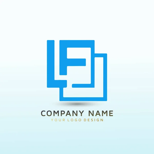Levél Padló Logo Design — Stock Vector