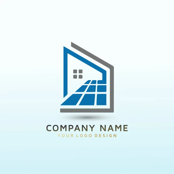 Letter Flooring Logo Design — Stock Vector