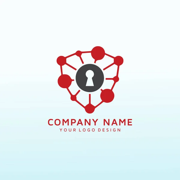 Logotipo Segurança Para Empresa Llc Lateral — Vetor de Stock