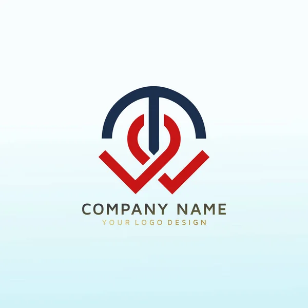 Buchstabe Vektor Logo Design — Stockvektor