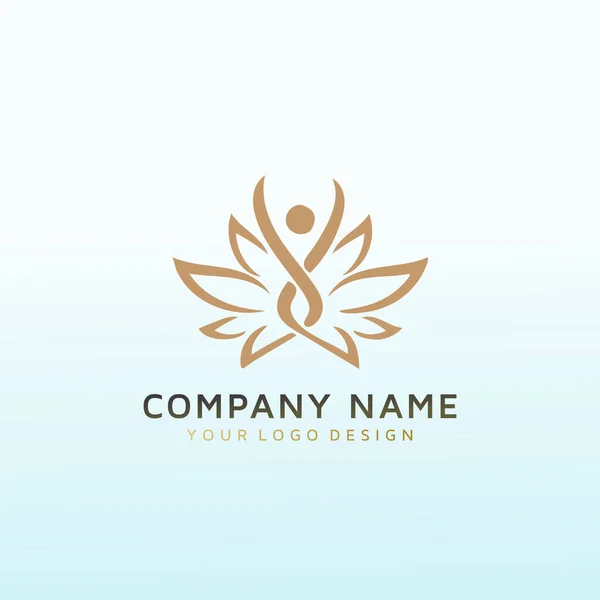Yoga Studio Logo Idee Inspiratie — Stockvector