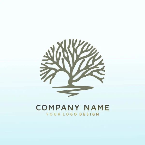 Bio Meeresmoos Produkte Logo Design — Stockvektor