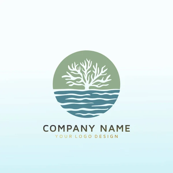 Organic Sea Moss Products Logo Design — Stockový vektor