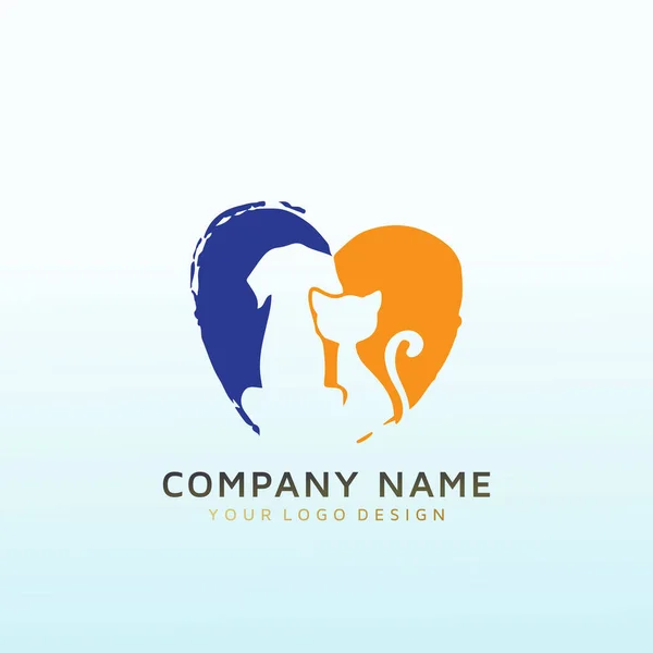 Köpek Bakımı Vektör Logosu Tasarımı — Stok Vektör