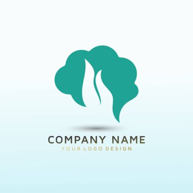 Zihin vektörü logo tasarımı fikri
