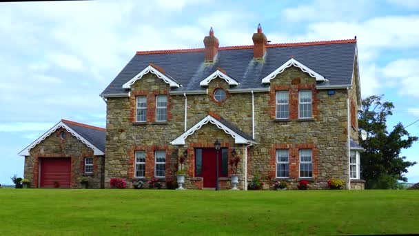 Ireland Sligo September 2022 Beautiful Modern Irish Stone House — стокове відео