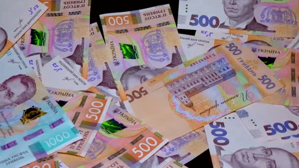 Banconote Sterlina Inglese Dollaro Euro Primo Piano Sfondo Scuro Bianco — Video Stock