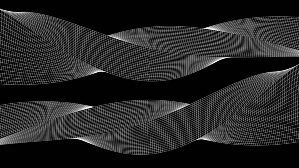 Низкая Трёхмерная Изогнутая Геометрическая Фигура Футуристическая Многоугольная Конструкция Куба Веб — стоковый вектор