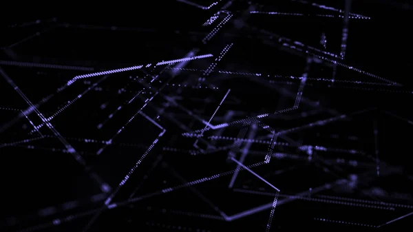 Netzwerkverbindungstechnologie Abstrakter Hintergrund Mit Punkten Digitale Futuristische Transfertechnologie Visualisierung Von — Stockfoto