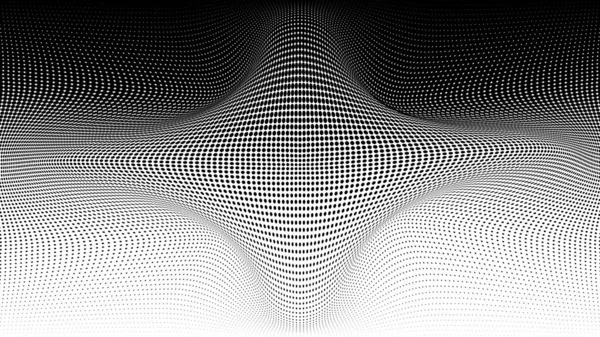 Geometrisk Halvton Bakgrund Med Illusion Effekt Lutande Mönster Prickar Brustet — Stock vektor
