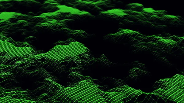 Абстрактний Ландшафтний Фон Сітки Футуристична Ретро Текстура Гірської Хвилі Веб — стокове фото