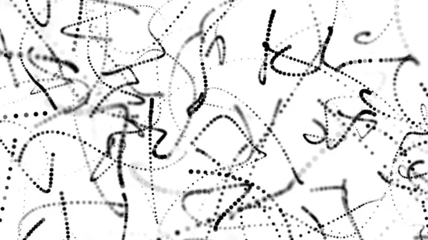 Monochrome Zwarte Grunge Slanke Lijnen Gespot Golvende Deeltjesachtergrond Gehackte Code — Stockfoto