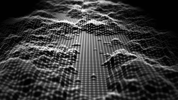 Абстрактний Сучасний Ландшафтний Фон Сітки Футуристична Ретро Текстура Гірської Хвилі — стокове фото