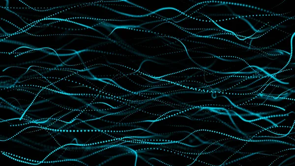 Enfärgad Blå Grunge Smala Linjer Halvvågiga Partiklar Tapeten Visualisering Stordata — Stockfoto