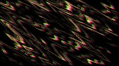 Glitch wavy distorted style background. Digital modern effect of damaged screen, virus or bug made of curve lines. Problem with television. 3d rendering. clipart
