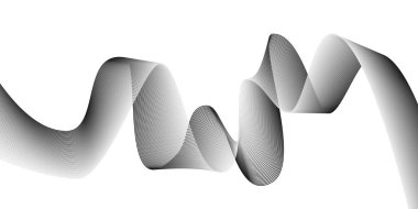 Yaratıcı gri dalga dokusu ya da arka planı çalar. Bükme aracı tarafından oluşturulan eğri düz çizgiler. Soyut izole tasarım ya da DNA. Vektör illüstrasyonu.