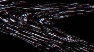 Matrix glitch, distorted wavy texture background. Modern effect of damaged wallpaper of noisy lines. Decoration for game screens, web-sites, banners and business. 3D rendering. clipart