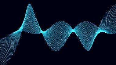 Biçim yarım ton DNA dalgası arka planı. Ağ bağlantısının gelecekteki dalgalı yapısı. Büyük veri görselleştirmesi. 3B görüntüleme.