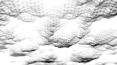 Soyut beyaz manzara modern doku. Fütürist retro dağların arka planı. Büyük veri görselleştirmesi. Web sitesi ve afiş tasarımı için. 3B görüntüleme.