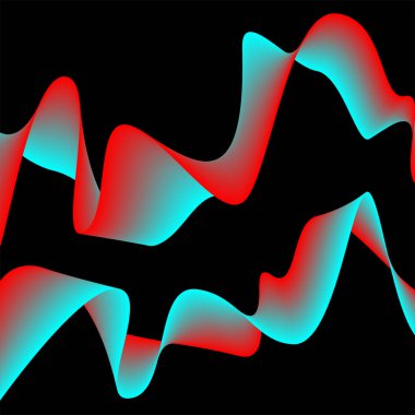 Renkli gradyan stil yapısı veya ses eşitleyici. Dalgalı çizgi dokusu bükme aracı tarafından oluşturuldu. Soyut pürüzsüz ve hareket izole tasarım. Vektör illüstrasyonu.