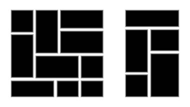 Fotoğraf için boş çerçeveli iki kolaj. Web siteleri ve iç mekanlar için şablonlar. Tarz arkaplanı veya duvar kağıdı. Vektör illüstrasyonu.