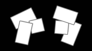 Fotoğraflar için beyaz karikatür kolajı. Boş alanların kare arkaplanı. Çizimler, dekorasyon ve iç mekan için şablonlar. Vektör illüstrasyonu.