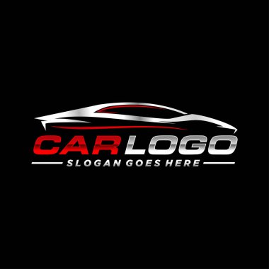 Araba Logosu Soyut Çizgi Vektörü. Vektör resimleme şablonu