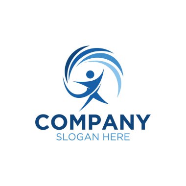 Yaratıcı Sağlıklı İnsanlar Logo Tasarım Şablonu 1 'i Kavradı